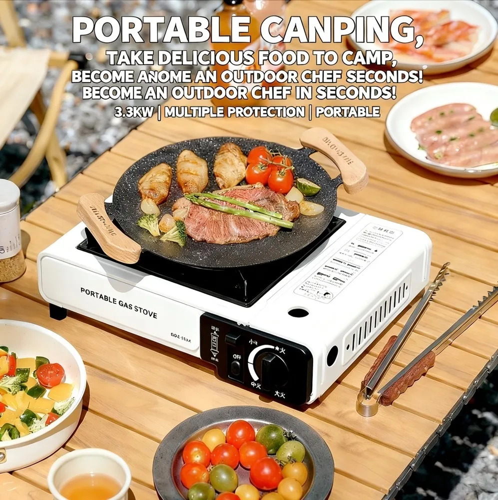 Camping Cooking Windshield - Tragbarer Outdoor-Gaskocher, Geeignet für Camping, Grillen,