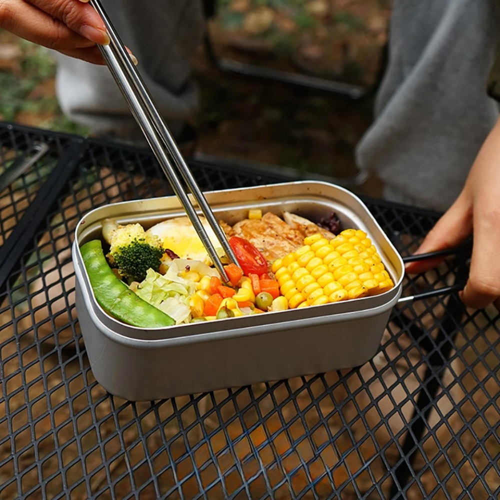 Camping Cooking Set - Ultraleichtes Geschirr, Camping-Kochgeschirr, Lunchbox, Kochtöpfe, Picknick-Zubehör,