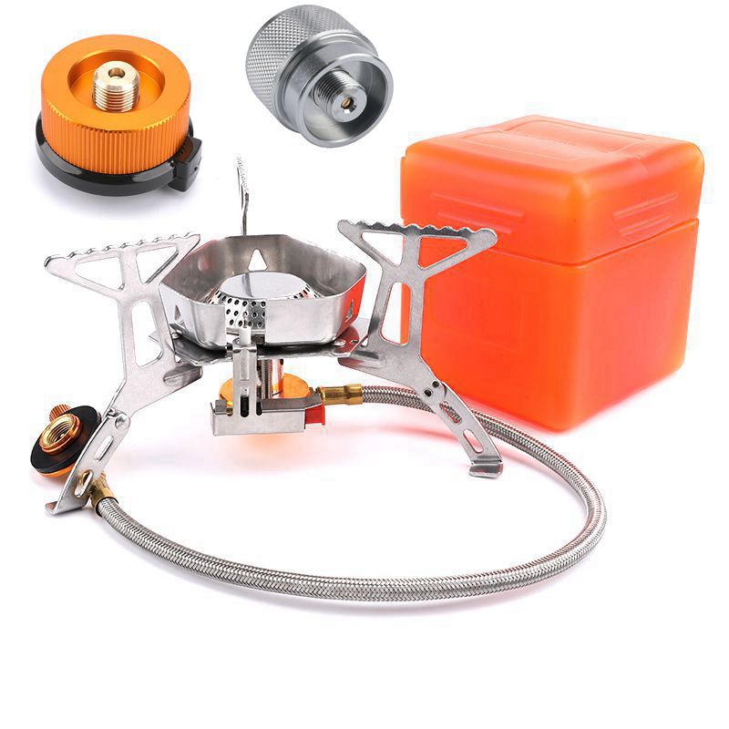 Camping Cooking Youtube - 0,95m Geflochtener Metall-Gasschlauch für Outdoor-Kocher, Verlängerungsrohr,