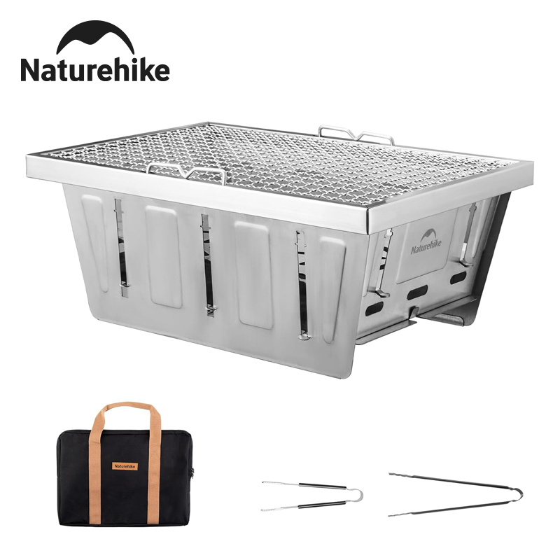 Camping Cooking Windshield - Naturehike Camping-Holzkohlegrill für IGT-Tisch, tragbarer zusammenklappbarer