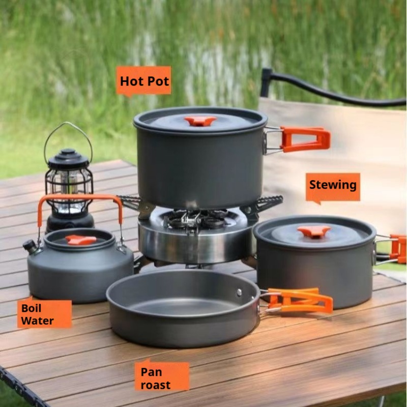 Camping Cooking Pot Large - Tragbarer Topf mit großer Kapazität, praktischer,
