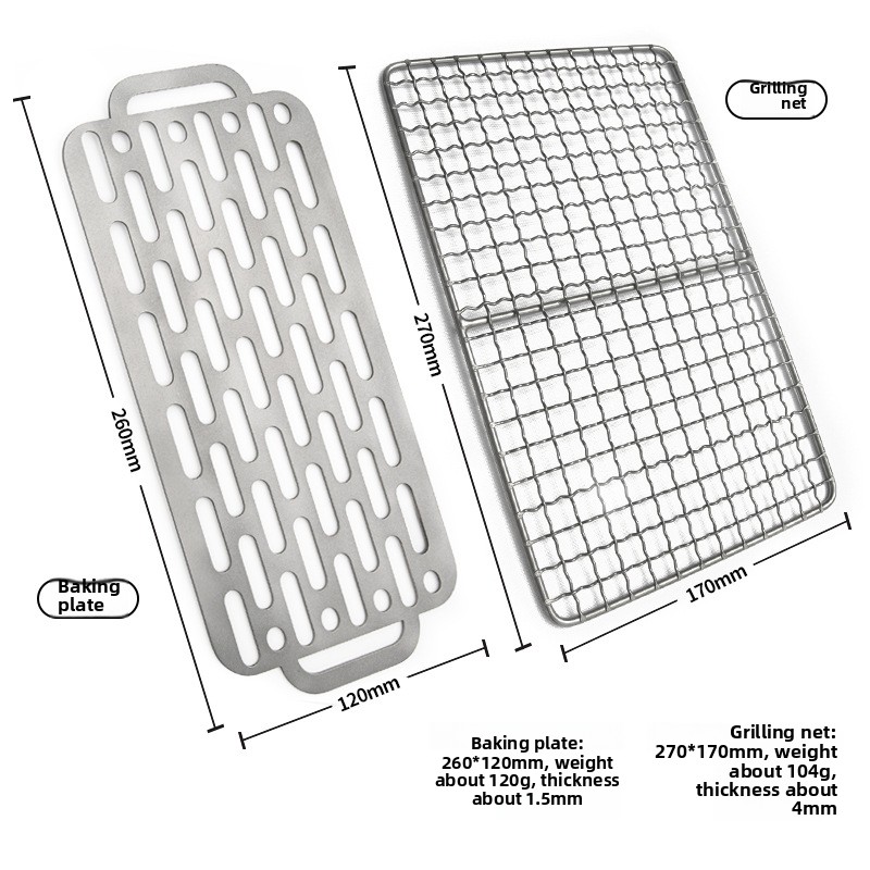 Camping Cooking Mesh - Grillgitter aus reinem Titan für Grill,