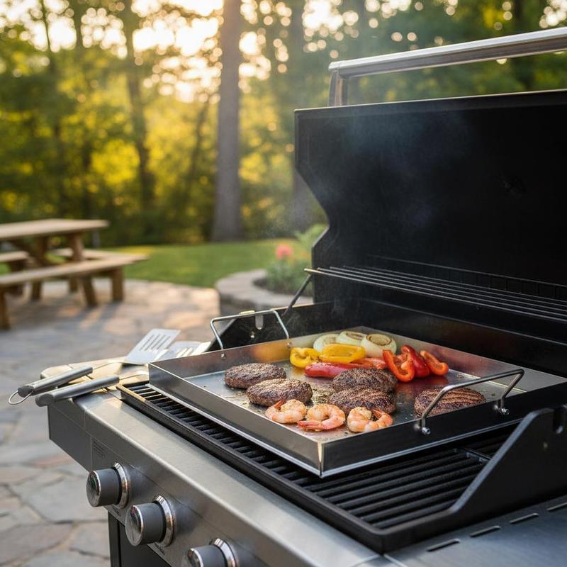 Camping Cooking Set - Universelle Flachgrillplatte 18x16 Zoll für Camping,