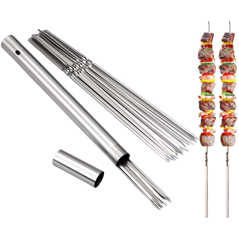 Camping Cooking Youtube - Edelstahl Grill Spieß BBQ Shish Kebab