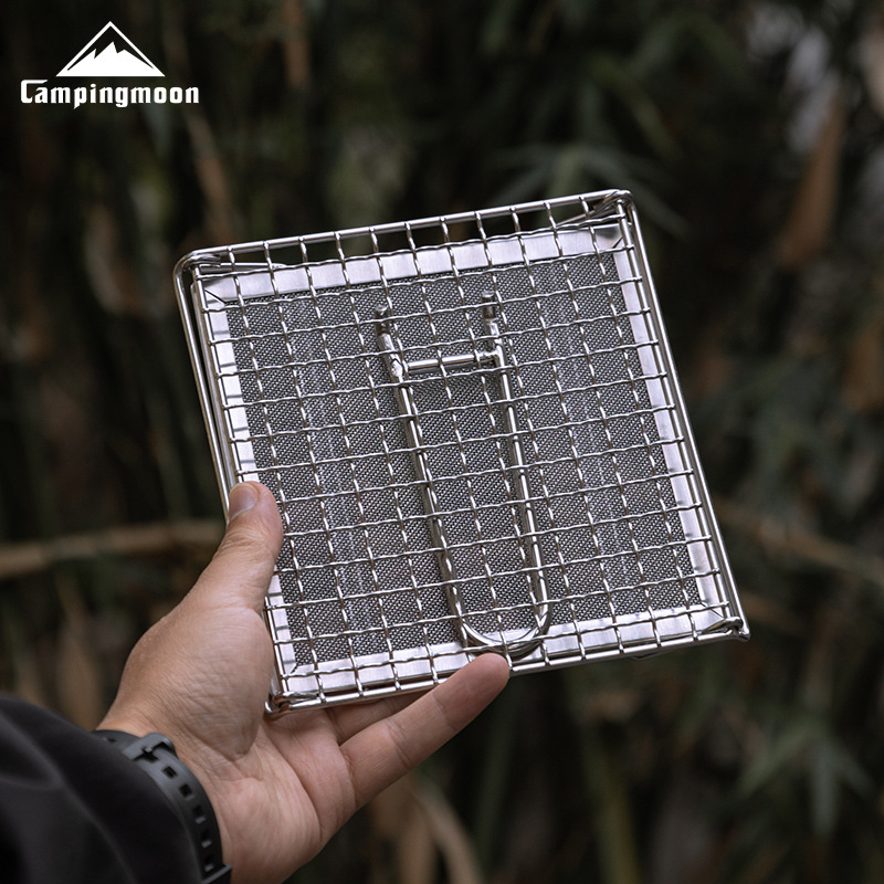 Camping Cooking Mesh - CAMPINGMOON Outdoor Camping 304 Edelstahl Faltbares
