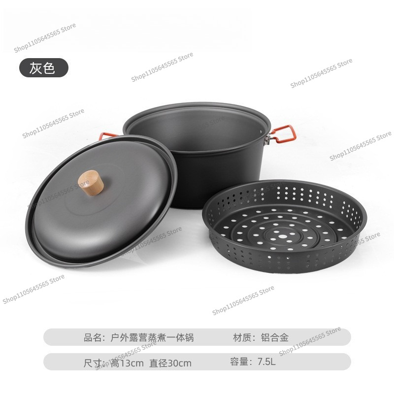 Camping Cooking Pot Large - Für Outdoor-Kochen Topf 7,5L Große Kapazität