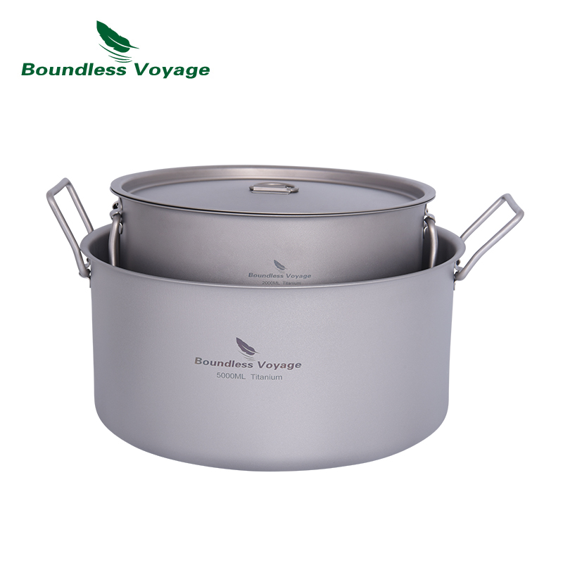 Camping Cooking Pot Large - Boundless Voyage 2L 5L Suppentopf mit