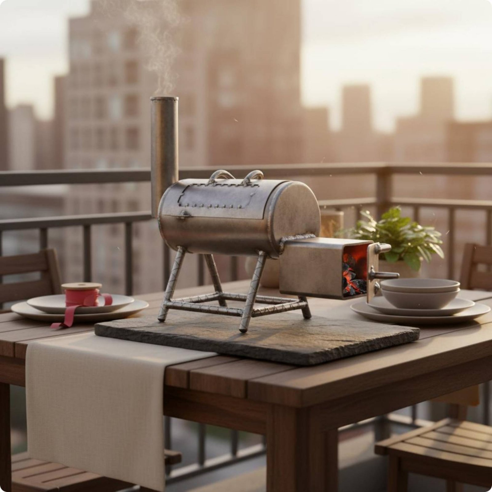 Camping Cooking Gifts - Mini-Grill Geschenkidee Tragbarer Barbecue-Grill Kleiner Holzkohlegrill