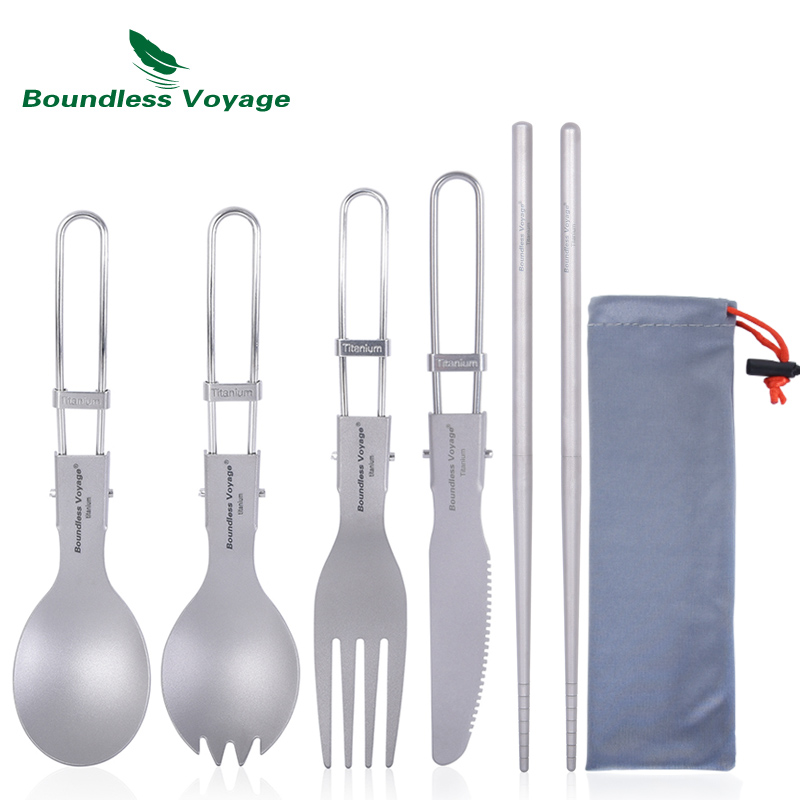 Camping Cooking Basket - Boundless Voyage Titan Campingbesteck Klapplöffel Spork