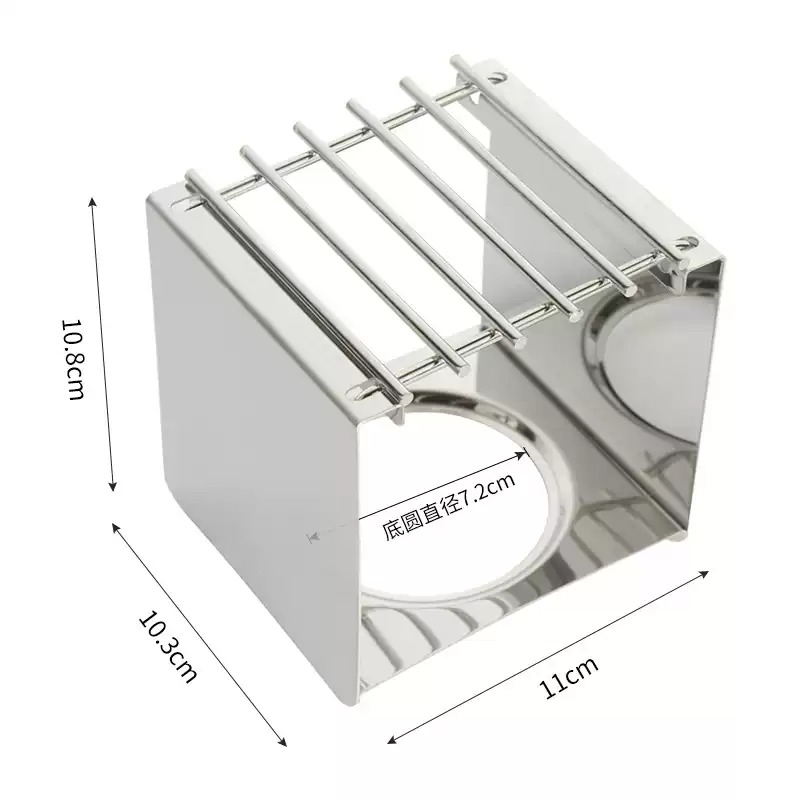 Camping Cooking Set - Quadratischer Kaffeekocherständer aus Edelstahl, stabiler Topfständer