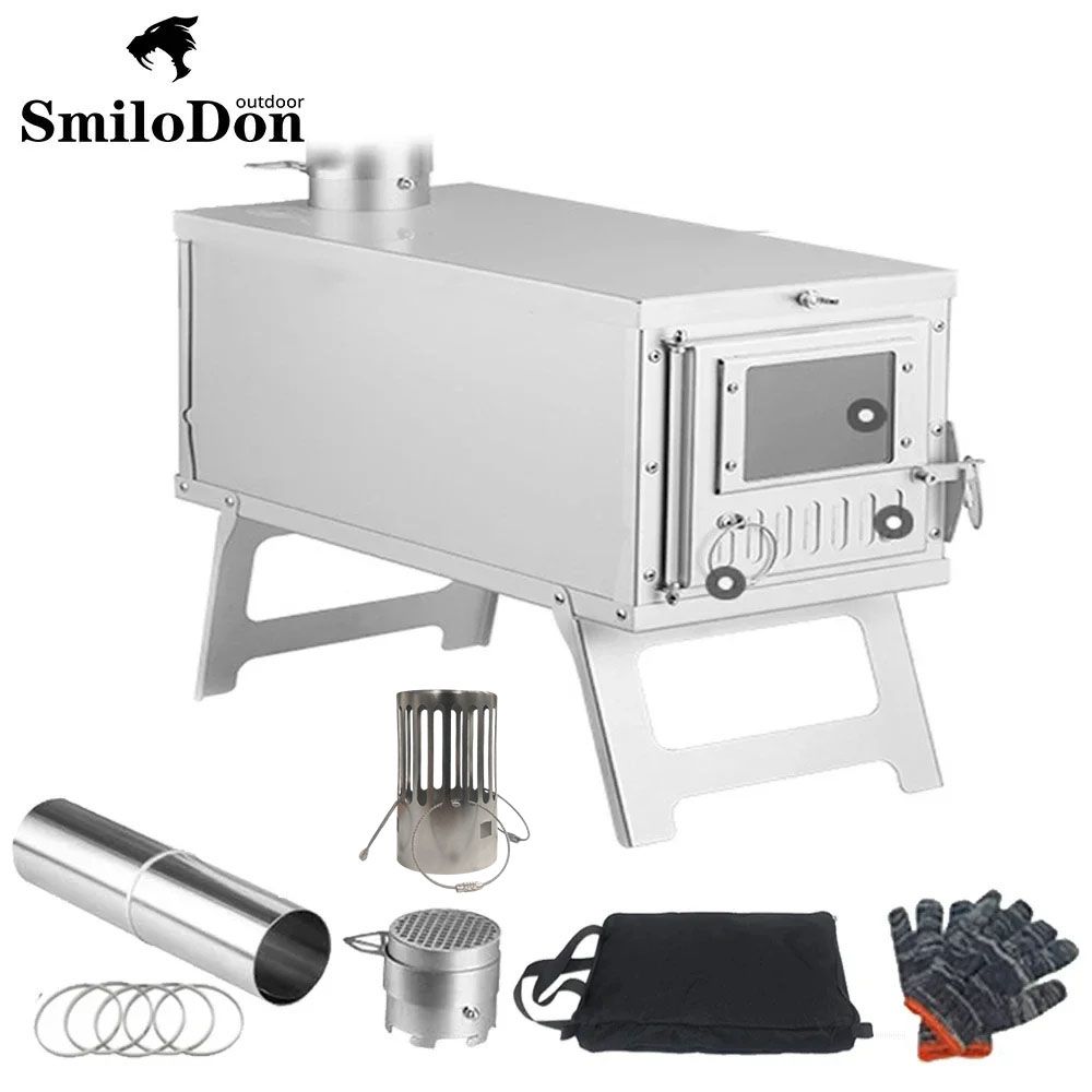 Campfire Cooking In Another World - Smilodon-Klapp zeltofen tragbare ultraleichte Holz brenner