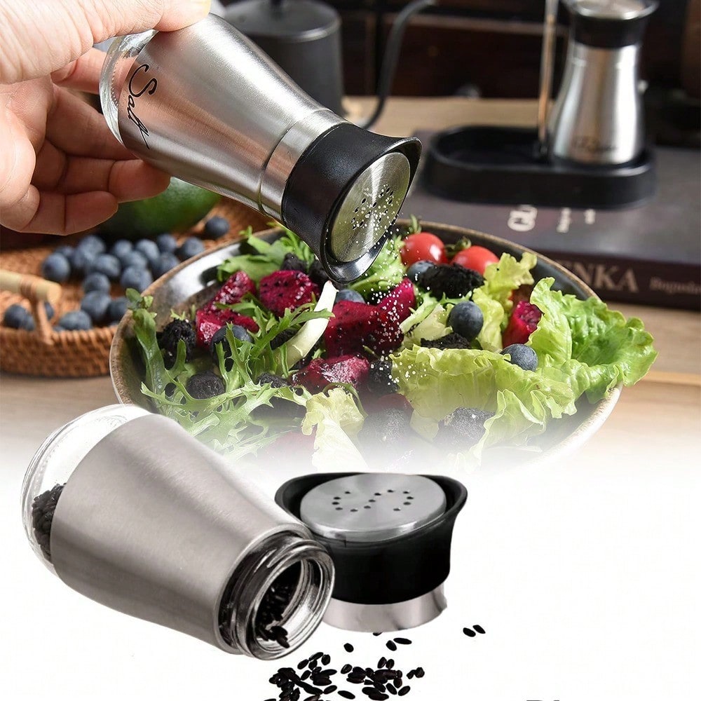 Camping Cooking Gifts - 1 Salz/Pfeffer Shaker 4 Unzen Glasboden