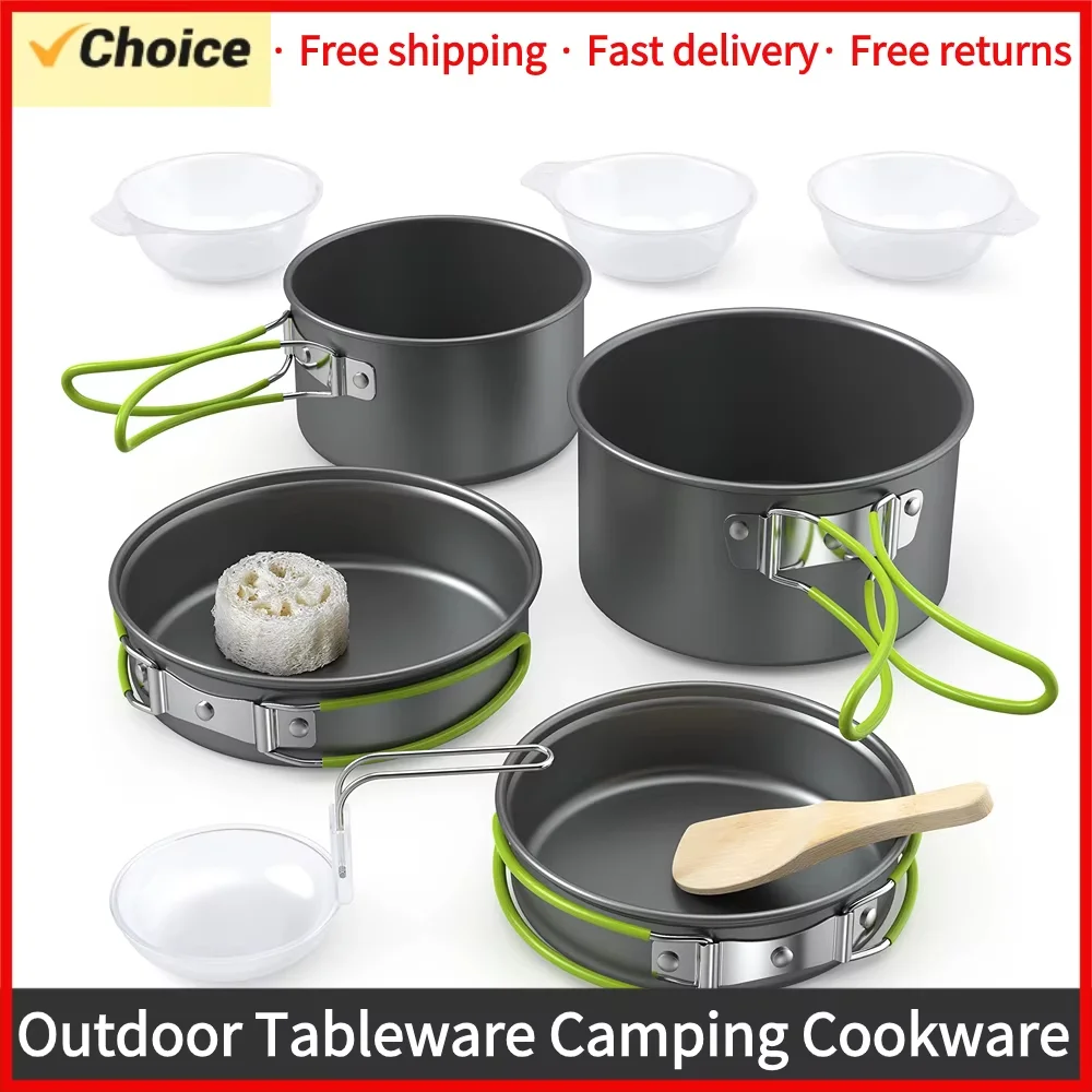 Camping Cooking Set For 4 - Outdoor-Kochgeschirr-Set für 2-3 Personen 4-teiliges Set