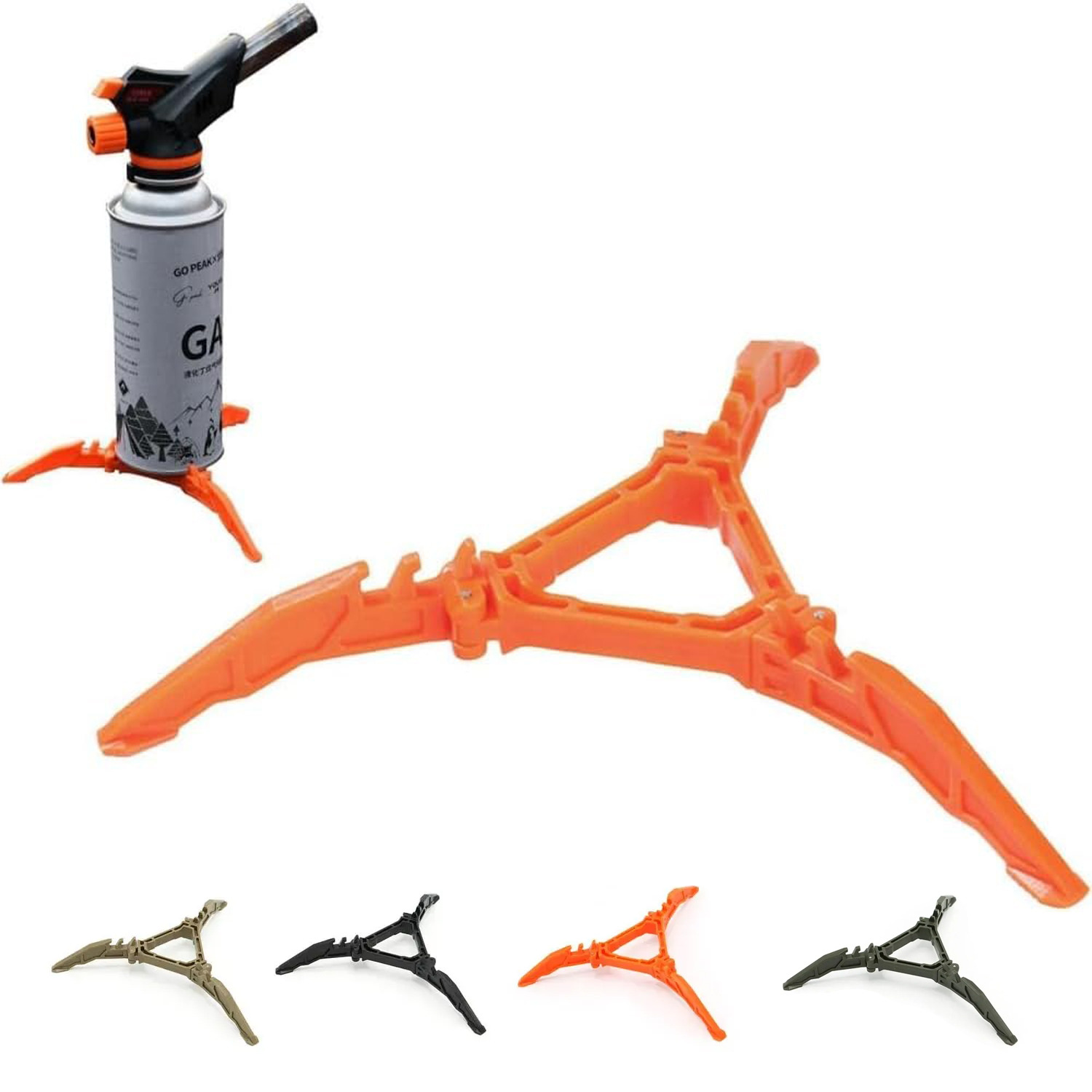 Camping Cooking Windshield - Gastankhalterung, faltbarer Kraftstoffkanister-Stabilisator, Anti-Dumping-Stativ für Outdoor-Camping,