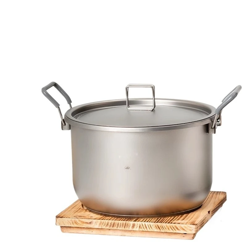Camping Cooking Pot Large - 6L Titan Topf mit Deckel Langlebig