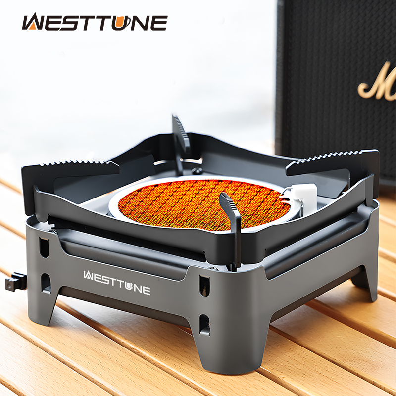 Camping Cooking Windshield - WESTTUNE Infrarot-Verbrennungsherd für den Außenbereich, tragbarer