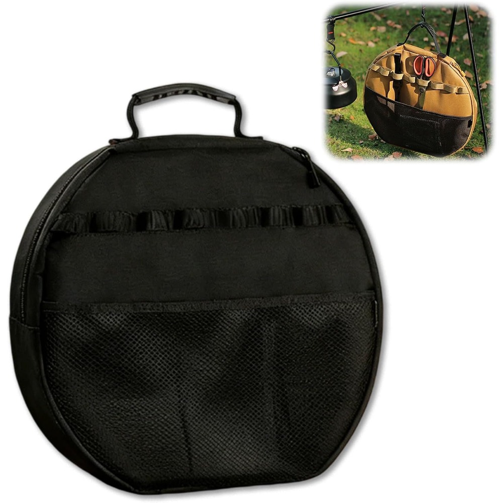 Camping Cooking Mesh - Grillpfannen-Aufbewahrungstasche, Tragbare Tasche für Bratpfanne und