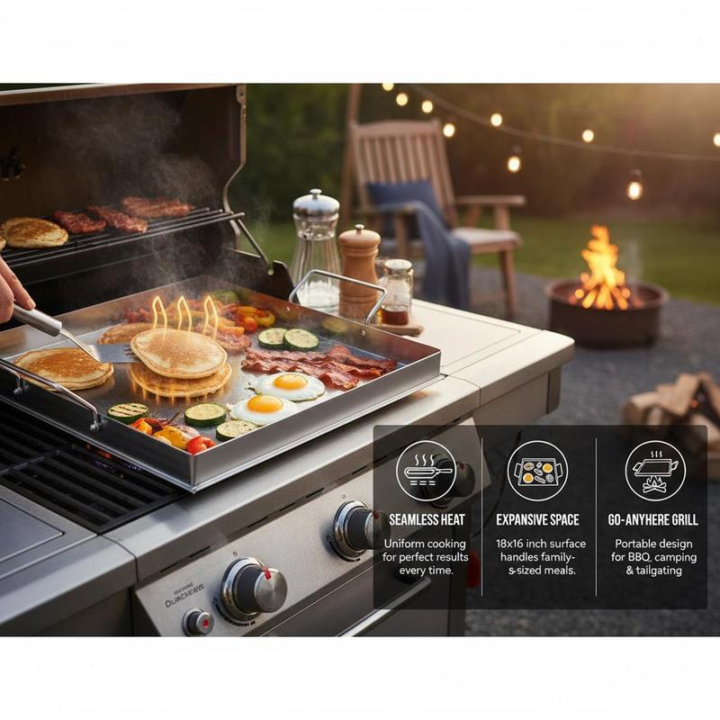 Universelle Flachgrillplatte 1 – Camping Cooking Set Bewertung und Preis