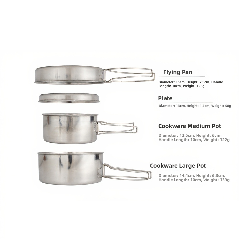Outdoor-Kochset 4-teilig aus E – Camping Cooking Set For 4 Bewertung und Preis
