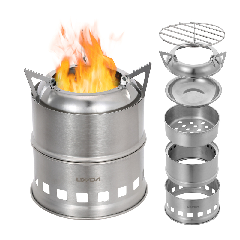 Lixada Edelstahl Holzofen Camp – Camping Cooking Windshield Bewertung und Preis