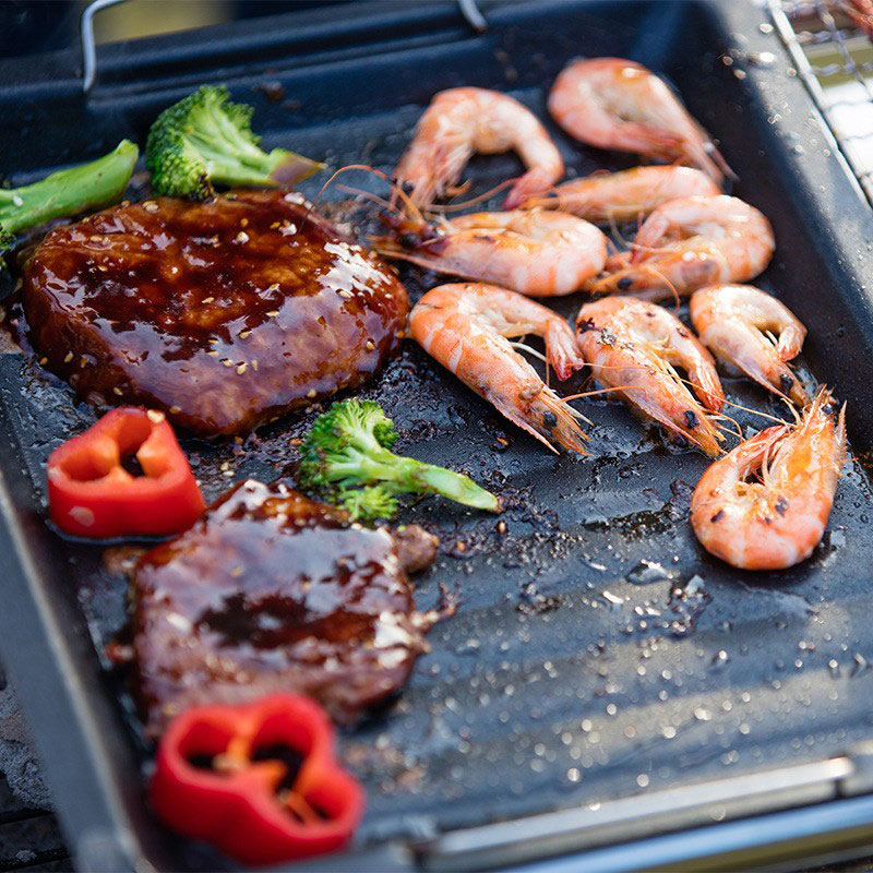 Dicke quadratische Grillpfanne – Camping Cooking Set Bewertung und Preis