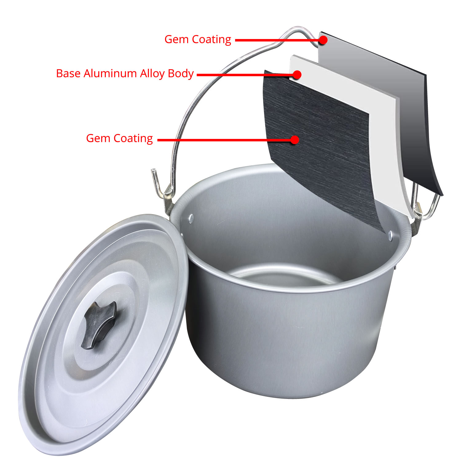 4L Outdoor-Hängetopf Camping-P – Camping Cooking Pot Large Bewertung und Preis