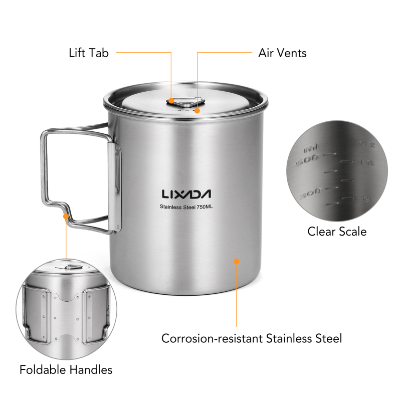 Lixada 750ml Tasse Outdoor Ede – Camping Cooking Mesh Bewertung und Preis