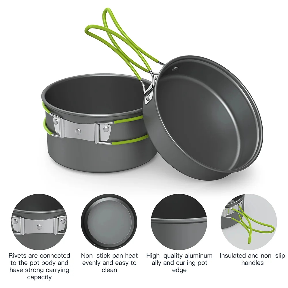 Outdoor-Kochgeschirr-Set für 2 – Camping Cooking Set For 4 Bewertung und Preis