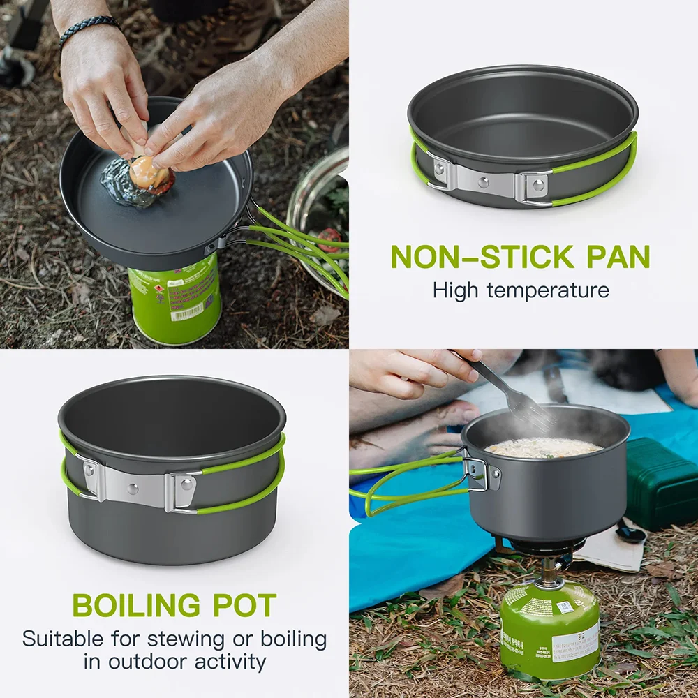 Outdoor-Kochgeschirr-Set für 2 – Camping Cooking Set For 4 Bewertung und Preis