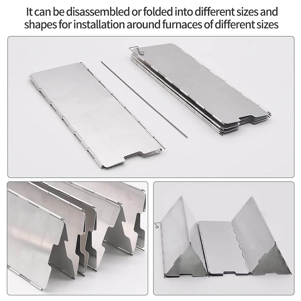 8-teiliger Aluminium-Windschut – Camping Cooking Windshield Bewertung und Preis