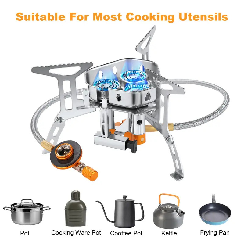 5800W Hochleistungs-Camping-Ga – Camping Cooking Windshield Bewertung und Preis